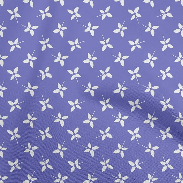 oneOone Polyester Spandex Violet Fabric Florals Sewing Material Print Fabric By The Yard 56 Inch Wide