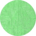 thumbnail image 1 of Ahgly Company Indoor Round Solid Emerald Green Modern Area Rugs, 6' Round, 1 of 4