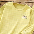 thumbnail image 4 of Gubotare Kids Pajamas Girls Tie Dye Fall Pajamas Long Sleeves 2-Piece PJ Set Cute Jammies Size 9-10 (Yellow,9-10 Years), 4 of 4