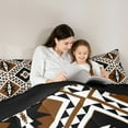 thumbnail image 5 of jejeloiu Rustic Farmhouse Cabin Full Size Comforter Sets,Aztec Boho Geometric Bedding Comforter Set,Beige Brown Black Bedding Sets For Girls Boys,Luxury Bedroom Decor Reversible,3pcs, 5 of 8