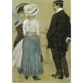 thumbnail image 2 of Leo Gestel 11x14 Black Ornate Wood Framed Double Matted Museum Art Print Titled: Conversation on the Boulevard, Scheveningen (1909), 2 of 5