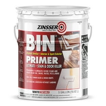 White, Zinsser Flat BIN Shellac Primer- 5 Gallon, 1 Pack