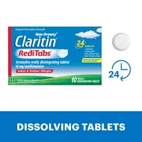 Claritin RediTabs 24 Hour Non-Drowsy Allergy Medicine, Loratadine Antihistamine Tablets, 10 Ct