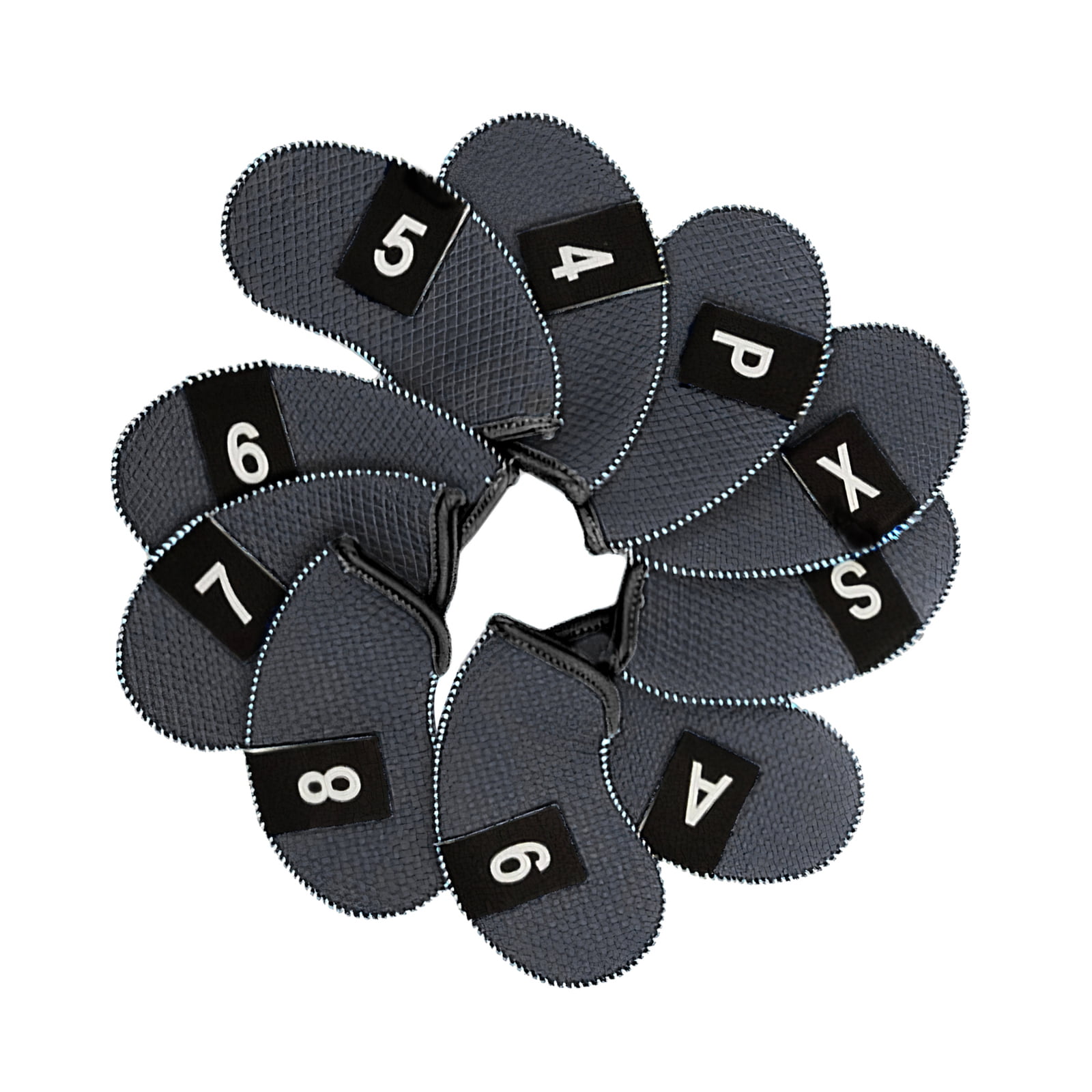 10Pcs/Pack Neoprene Golf Iron Covers Set Golf Club Irons. Gray