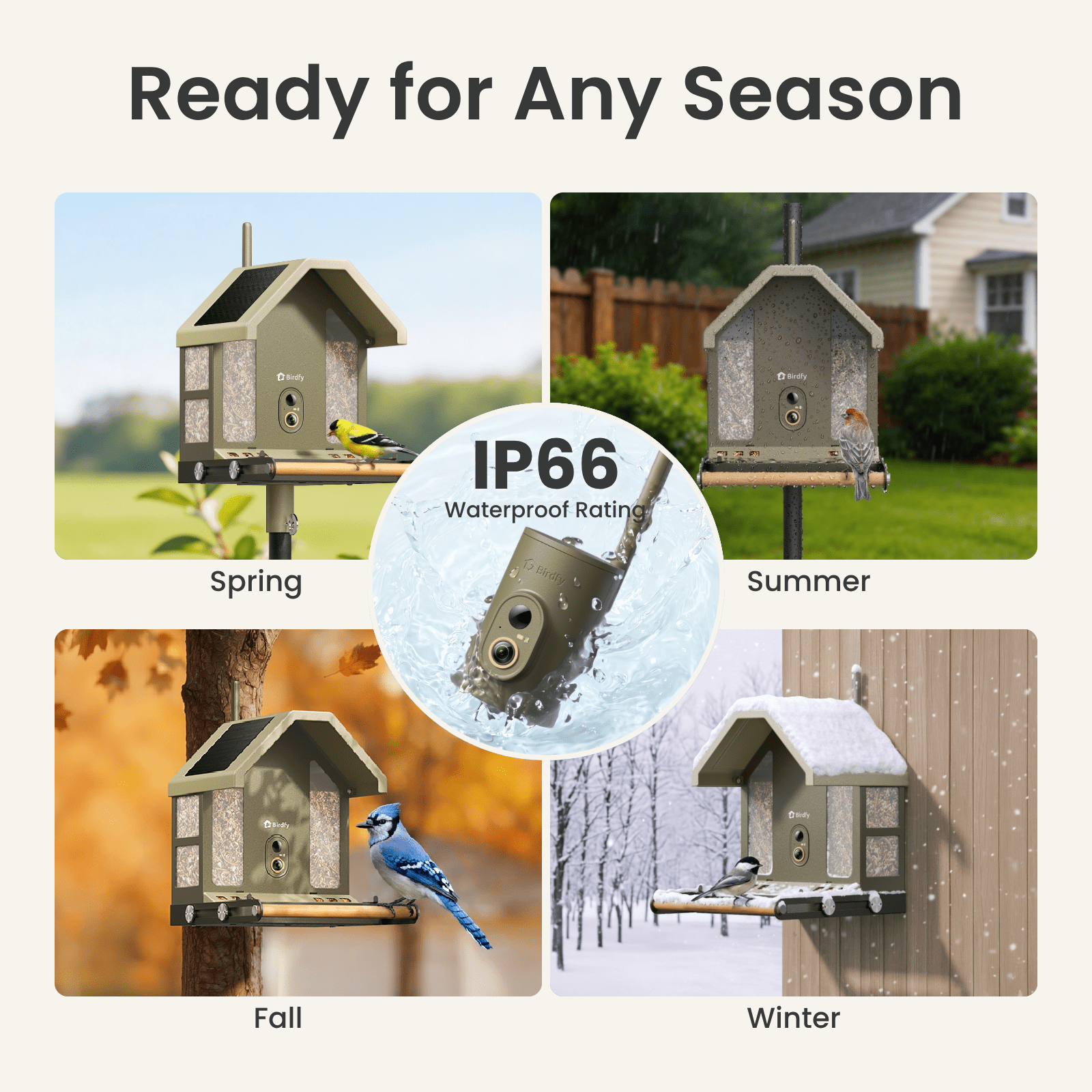 Birdfy Smart Bird Feeder with Camera, 4K Ultra HD, AI Bird Identification, Dual-Band WiFi (2.4G/5G), Color & IR Night Vision, Bluetooth Pairing, Ideal Bird Lover Gift