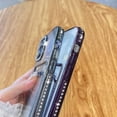 thumbnail image 2 of Plating Wallet for iPhone 12 Case, Bling Glitter Diamond Card Holder Camera Protection Luxury Cover + 2* Screen Protector, Card Slot Case Elegant iPhone 12 Phone Case -Purple, 2 of 12