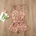 thumbnail image 2 of Gupgi Baby Summer Floral Printed Spaghetti Straps Button Open Jumpsuits, 2 of 5
