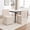 Beige, variant on Set of 2 Linen Fabric Dining Chairs Side Chairs for Dining Room and Kitchen Living Room
