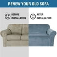 thumbnail image 6 of Stretch Velvet Sofa Slipcover,Non Slip Sofa Cover Washable Couch Cover, 6 of 7