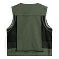 thumbnail image 2 of Youthup Men's Lightweight V-Neck Utility Vest with 13 Pockets - Zippered Casual Sleeveless Jacket for Outdoor Sports, Travel, Hiking (Polyester, Seasonless Layering), 2 of 15
