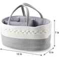 thumbnail image 3 of PandaEar Baby Diaper Caddy Organizer for Boys Girls, Portable Baby Diaper Basket, Travel Cotton Rope Diaper Caddy Change Organizer for Baby Shower Gifts Newborn Infants, 3 of 7