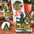 thumbnail image 5 of LED Glowing Christmas Cottage,Resin Snow Village Desktop Ornament with Warm White Light, Night Light for Holiday Decor, Shelf Table Display, and Festive Home Centerpiece(Batteries, Not Included), 5 of 5