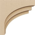 thumbnail image 3 of 3"W x 12"D x 12"H Thin Rockford Rough Cedar Woodgrain TimberThane Corbel, Primed Tan, 3 of 6
