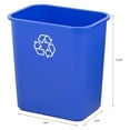 thumbnail image 2 of TiaGOC 7 Gallon / 28 Quart Space Saving Recycling Bin, Fits Under Desk and Small, Narrow Spaces in , Kitchen, Home Office, and Dorm, Easy to Clean, (Pack of 2), Recycle Blue, 2 of 3