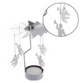 thumbnail image 3 of 2 piezas de candelabro de té de ángel giratorio plateado, candelabro giratorio para fiesta de bodas, candelabro romántico, decoración navideña, 3 of 5
