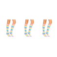 thumbnail image 1 of Sonducket 1 par de calcetines a rayas hasta la rodilla transpirabilidad calcetín fácil de combinar calcetín botas medias para disfraz de fiesta Type1 NO1 Sonducket CBP288834, 1 of 6