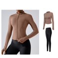 thumbnail image 4 of eczipvz 2 Piece Workout Sets for Women Seamless Ribbed Crop Tank High Waist Shorts Yoga Outfits 2 Piece Coffee,3XL, 4 of 5