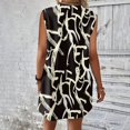 thumbnail image 6 of Womens Summer Dresses 2026 Beach Cover Up Casual Sleeveless Floral Print Tank Loose Sundress with Pocket Black L, 6 of 7