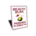 thumbnail image 3 of Beach Bum Parking Only Novelty Sign, Metal Wall Decor - 10x14 inches, 3 of 4