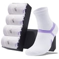thumbnail image 7 of LWFBDTK Cushion Crew Socks, 4-Pairs, Moisture Wicking, Odor Control, Durable, for Work & Athletic, Size L (9-12.5), Purple, 7 of 7