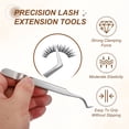 thumbnail image 4 of Uxcell High Precision Lash Tweezers, Stainless Steel Multifunctional Eyelash Extensions Tweezer Casual Beauty Tools for Eyelash Extensions, Silver, 4 of 7
