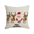 thumbnail image 1 of Fundas de almohada de Navidad Decoraciones de granja Funda de cojín de tela escocesa para sofá Ropa de cama (Árbol de acuarela, Camión rústico, Papá Noel, Muñeco de nieve) kaili Sencillez, 1 of 5