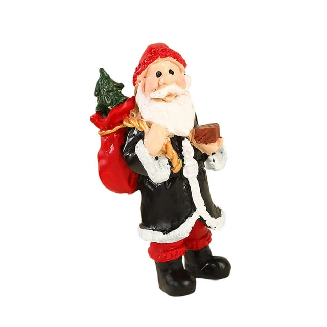 Figura de resina de Papá Noel, figura de Papá Noel, recuerdo de fiesta, artesanía, decoración navideña Mochila