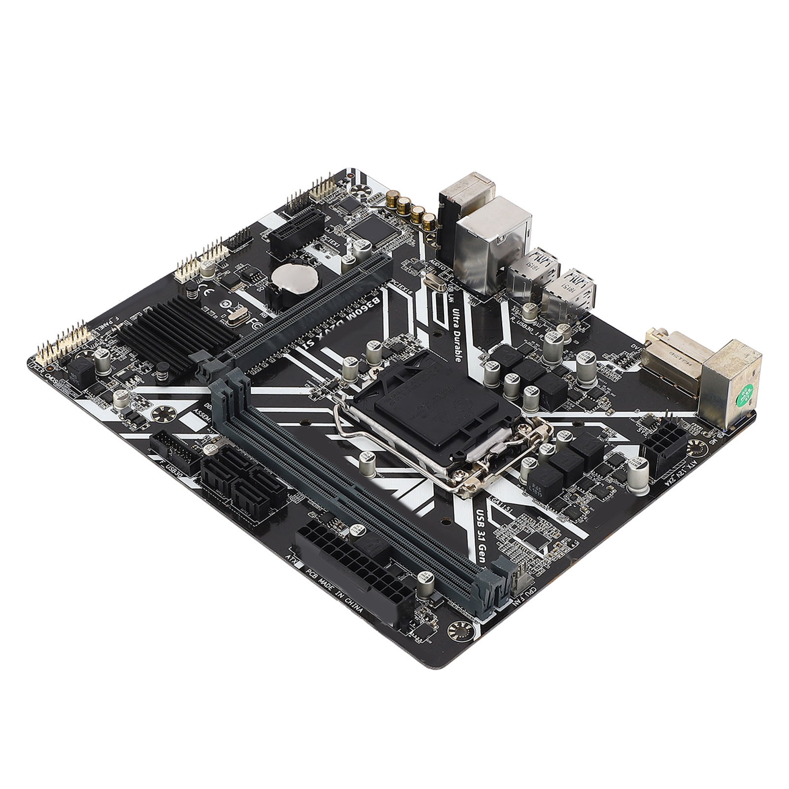 Desktop Computer Motherboard, 2 Channel DDR4 8 Pin and 24 Pin Motherboard M ATX for Working