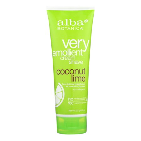 Alba Botanica - Moisturizing Cream Shave For Men and Women Coconut Lime - 8 fl oz