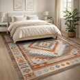 thumbnail image 3 of ODIKA Hallway Wide Southwestern Interlocking Motif Angular Zigzag Hallways for Dining Room, Large Office, Lounge, Non-Slip Chair-Friendly, 3 of 7
