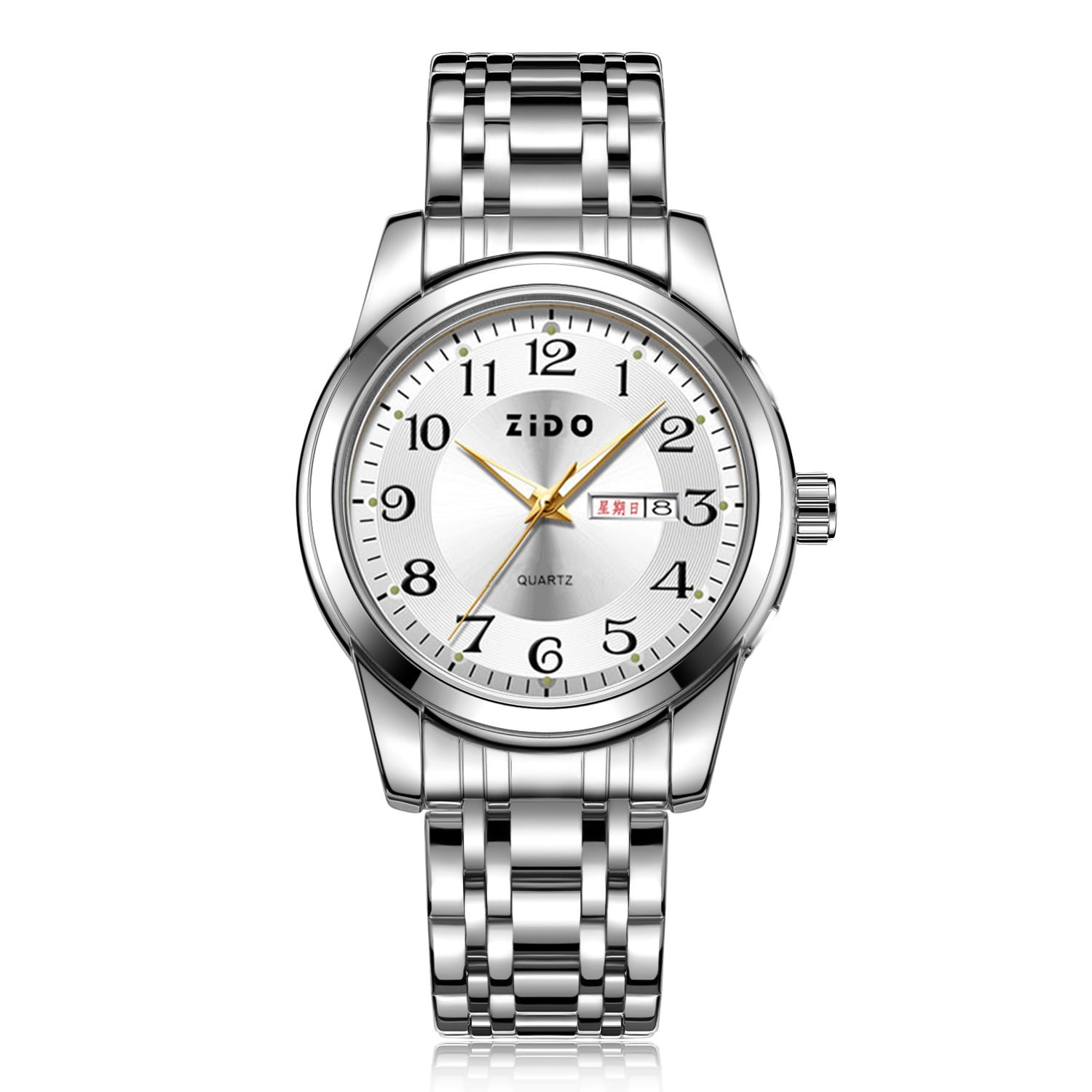 Men's quartz watch, suitable for middle-aged and elderly men, large numbers, high-end fashion business watch, versatile quartz luminous men's wristwatch
