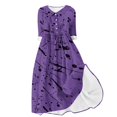 thumbnail image 1 of Vestido de Verano para Mujeres Impreso Cuello de Vuelta de Manga de Tres Cuartos, Estilo de Ocio de Moda para Ocasional, Fiesta Y Vacaciones, 1 of 5