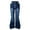 Blue-a, variant on Girl's Bowknot Flared Jeans Jeans for Girls Size 14 Casual Zipper Closure High Waist Stretch Bell-Bottom Denim Pants for Tween Girls(Size 13-14 Years, Blue-a)