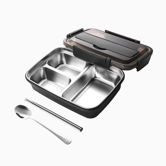 Stainless Steel Food Storage Container Bento Box with Multiple Compartments, Airtight Seal, Leak-proof & Easy to Clean, Ideal for Meal Prep & On-the-Go