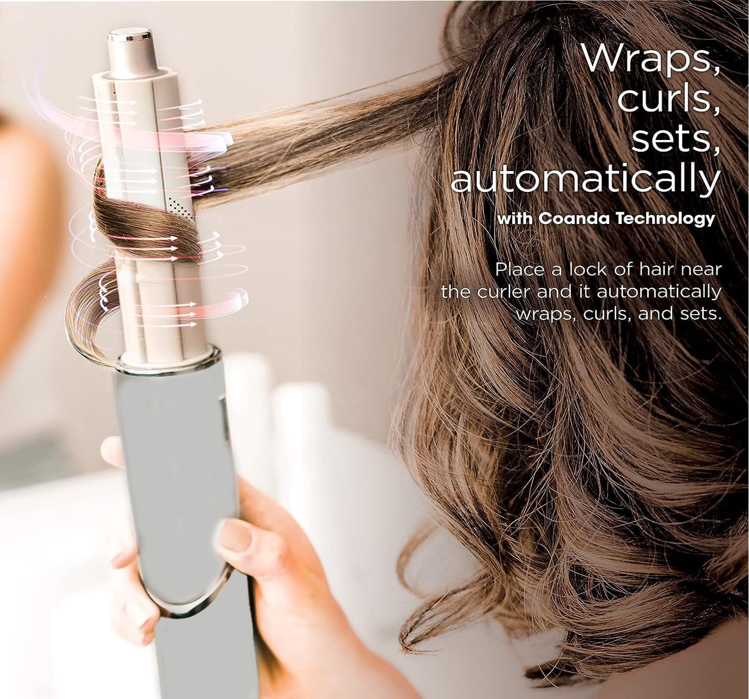 9 in 1 Hair Styler & Blow Dryer Set – New Hair Dryer with Auto Curling Technology, Diffuser, Left & Right Air Curlers, Curling Brush, Straightener Brush & Nozzle