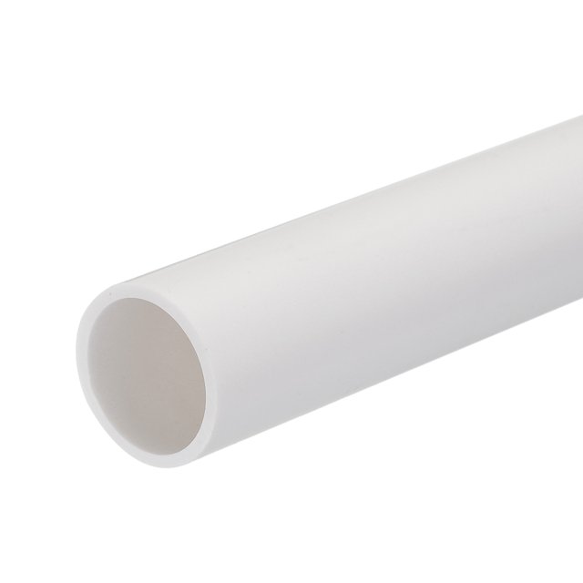 Unique Bargains PVC Rigid Round Pipe 21mm ID 25mm OD 20cm/8' Length White High Impact for Water Pipe, Crafts, Cable Sleeves