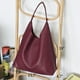 thumbnail image 4 of Bolso Hobo HOXIS de piel vegana suave para mujer, color rojo oscuro, 4 of 5