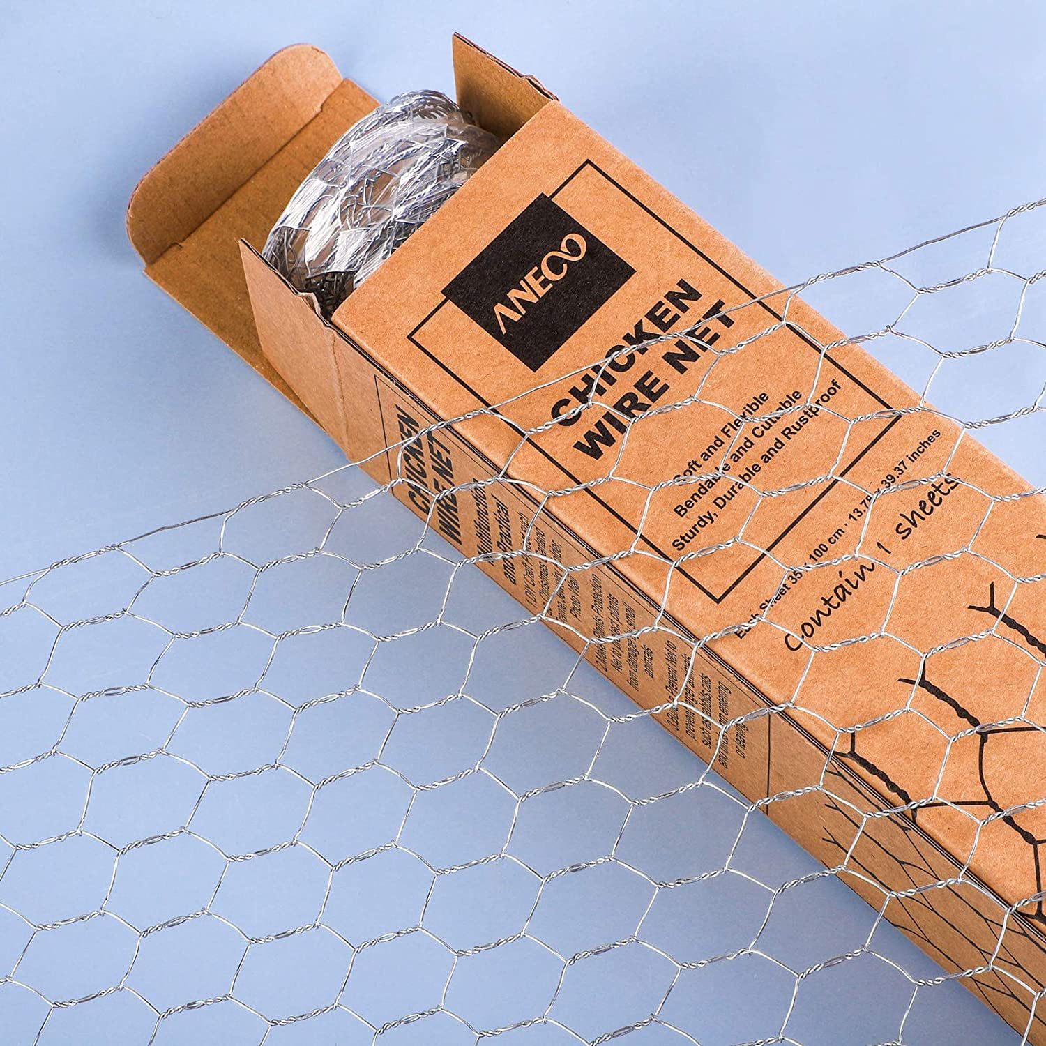 35 x Chicken Wire Fence Galvanized Hexagonal Fencing Wire 13.7 x 39.3 inch 