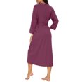 thumbnail image 7 of MINTREUS Women Kimono Robes Long Knit Bathrobe Lightweight Soft Knit Sleepwear Ladies Loungewear Spa Bathrobe, 7 of 7