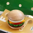 thumbnail image 5 of Burger Shape Rotating Wood Desk Calendar, Wood Color, 5 of 5