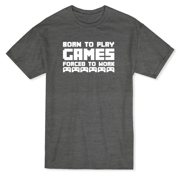 Born To Play Videogames Foreced to Work Controller Graphic Men's T-shirt