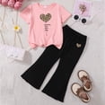 thumbnail image 2 of PEASKJP Girls Outfits Summer Sets Girls Summer Tops and Shorts Set Cute Color Block Two Piece Outfits Casual with Side Pockets,Size 5-6 Years, 2 of 3