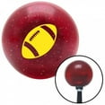 thumbnail image 1 of Yellow Football Red Metal Flake Shift Knob with M16 x 1.5 Insert Shifter Auto Brody, 1 of 1