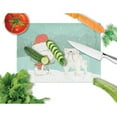 thumbnail image 2 of White English Bulldog Snowman Christmas Glass Cutting Board Large, 2 of 2