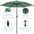 thumbnail image 6 of Best Choice Products 7.5ft Heavy-Duty Outdoor Market Patio Umbrella w/ Push Button Tilt, Easy Crank - Seaglass, 6 of 8