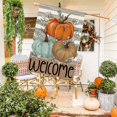 thumbnail image 3 of Fall Pumpkins House Flag 28x40 Inch Double Sided Autumn Thanksgiving Large Garden Yard Flag Burlap Seasonal Welcome Yard Outdoor Outside Holiday Decoration, 3 of 6