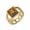 Gold Tiger Eye, variant on Stainless Steel Cuban Link Ring Square Gemstone Signet Edgy Statement Jewelry for Streetwear & Daily Wear Silver Onyx Size 9