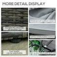 thumbnail image 4 of Outsunny 2 Pcs Rattan Outdoor Daybed with Retractable Canopy, Mixed Grey, 4 of 9