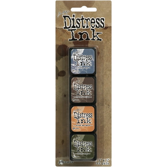 Distress Mini Tampons d'Encre 4/Pkg-Kit 9