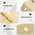 thumbnail image 5 of FUEENIRVA 10Pack Rectangular Hinge Vintage Style Metal Cabinet Hinges for Wardrobe Doors Jewelry Boxes 2.3X1.7X0.8In, 5 of 5